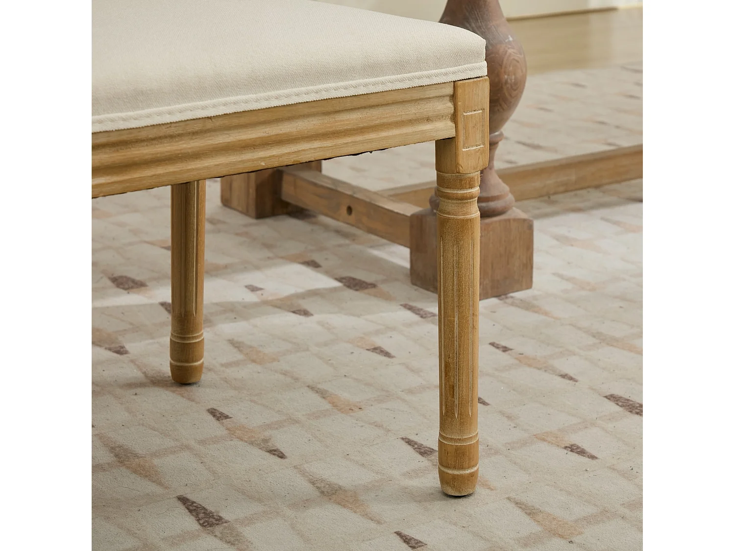 Franse Vintage Eetkamerstoelen met Rotan Rugleuning, Linnen Bekleding en S-veren, Set van 2