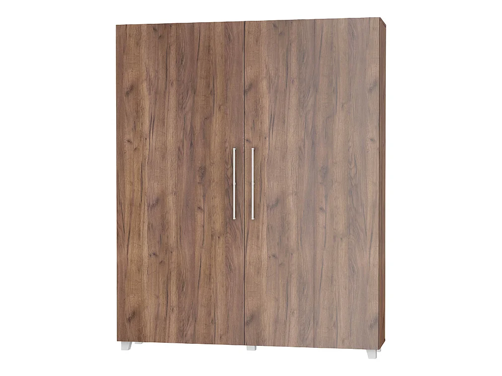 Lit escamotable vertical TEDDY 160 x 200 cm chêne craft tobacco avec sommier