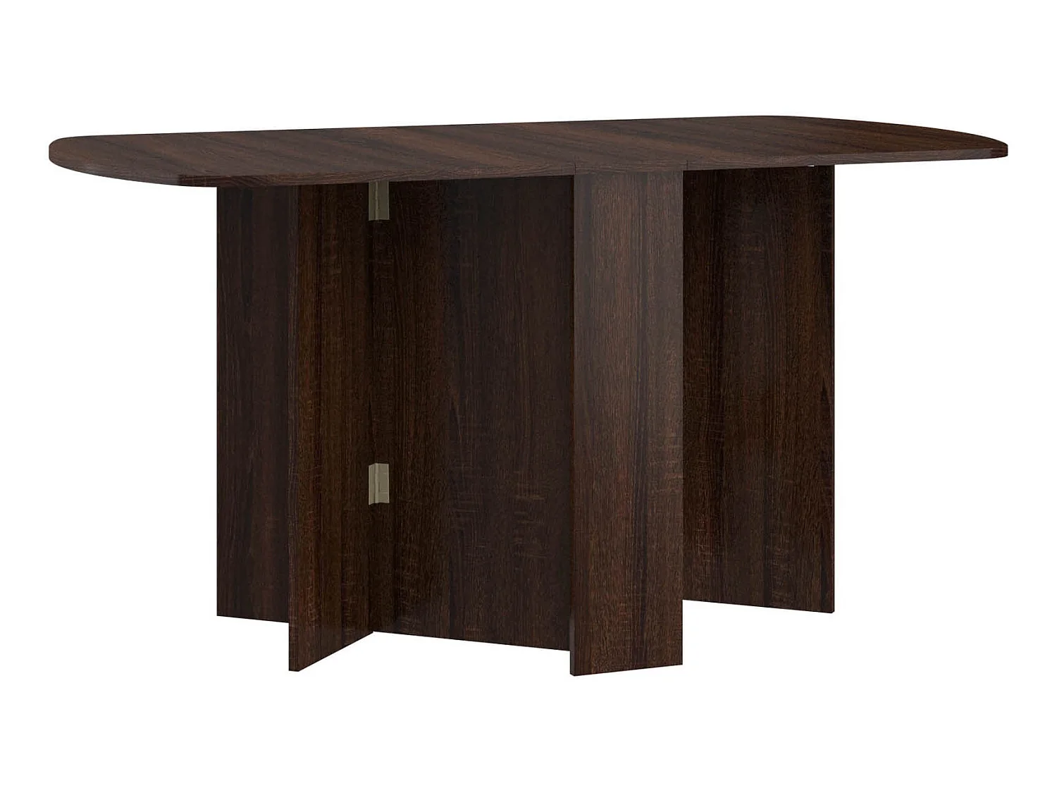 Klapbord HOMI MINI 2 22-150 cm med oval bordplade - mørk Sonoma-eg