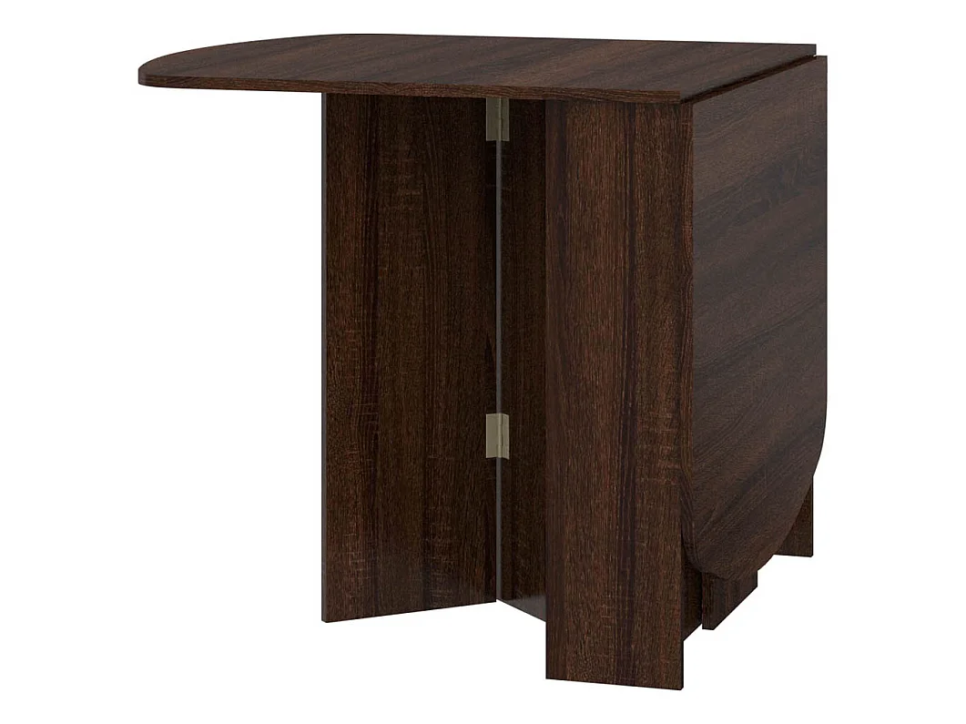 Klapbord HOMI MINI 2 22-150 cm med oval bordplade - mørk Sonoma-eg