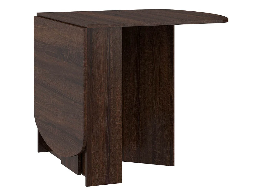 Klapbord HOMI MINI 2 22-150 cm med oval bordplade - mørk Sonoma-eg
