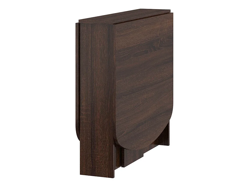 Klapbord HOMI MINI 2 22-150 cm med oval bordplade - mørk Sonoma-eg