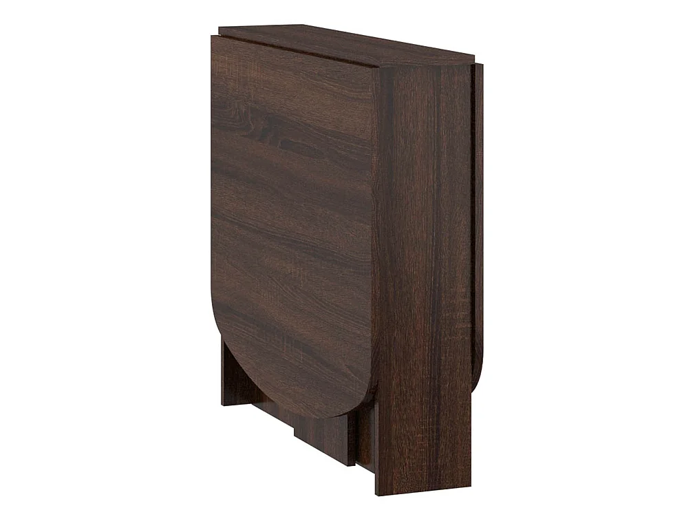 Klapbord HOMI MINI 2 22-150 cm med oval bordplade - mørk Sonoma-eg
