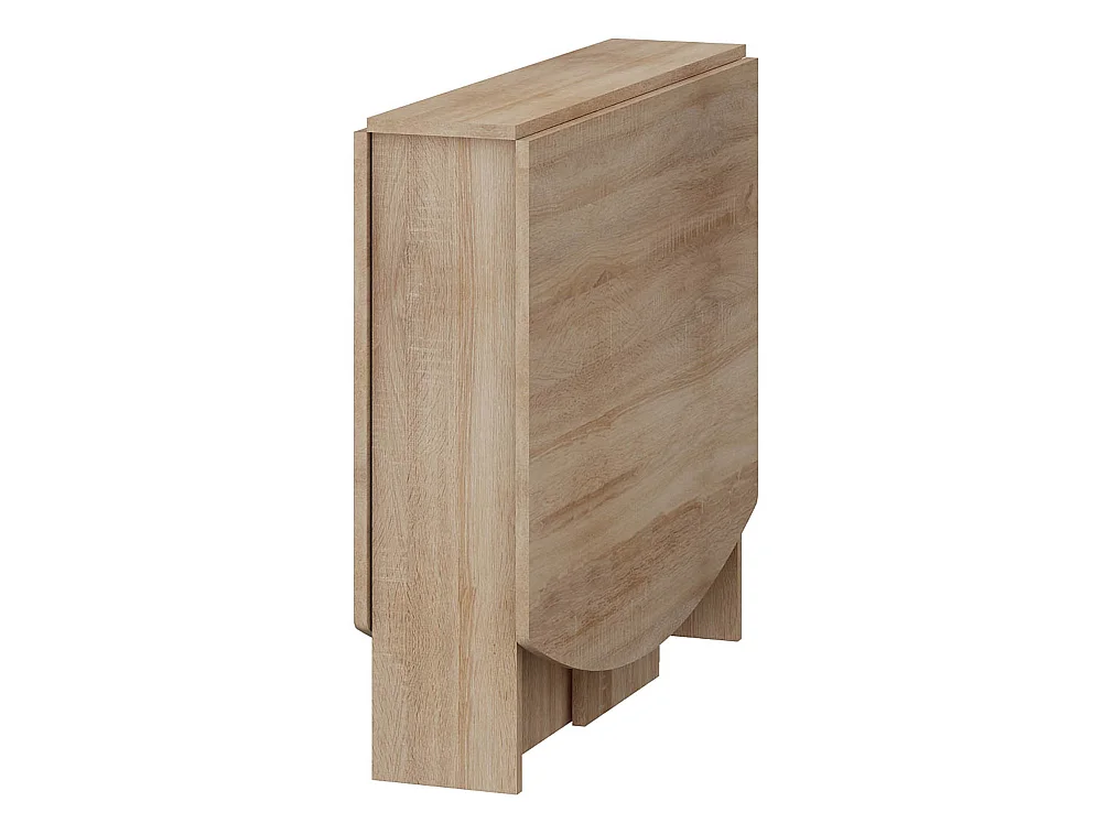 Klapbord HOMI MINI 2 22-150 cm med oval bordplade - Sonoma-eg