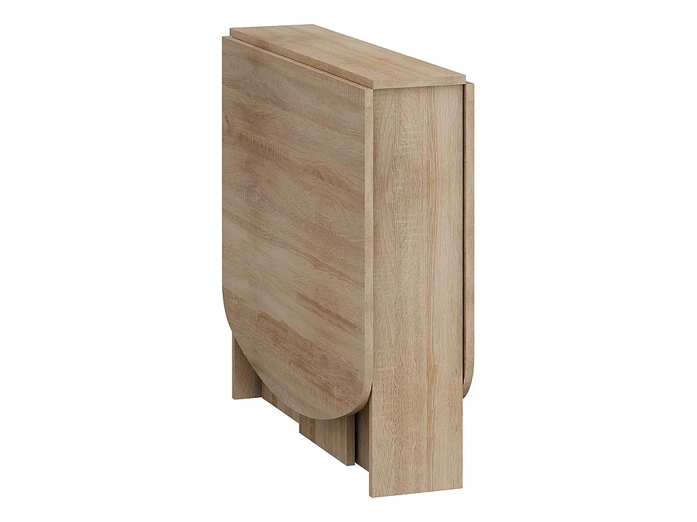 Klapbord HOMI MINI 2 22-150 cm med oval bordplade - Sonoma-eg