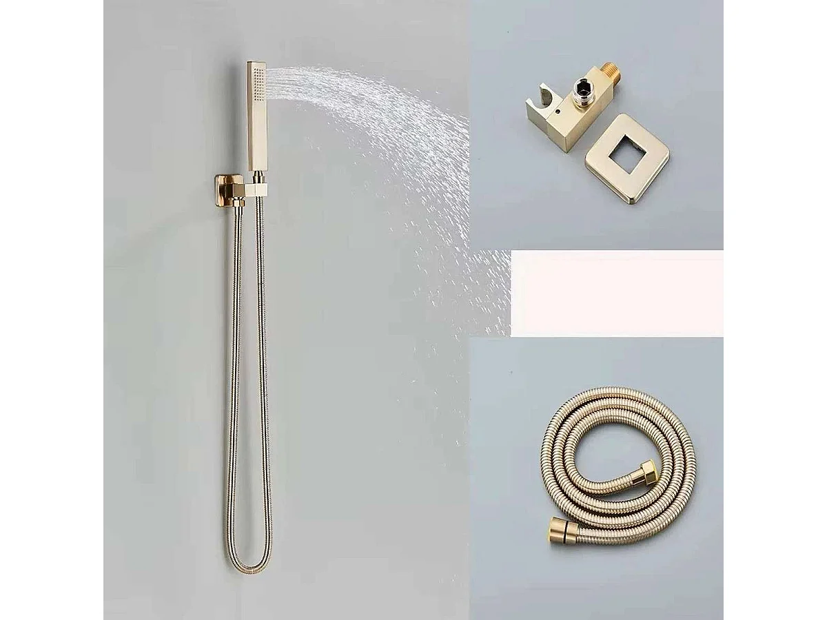 Xirok Golden Wandmontierte Regendusche 560 x 230 mm Thermostatisch | Moderner Stil