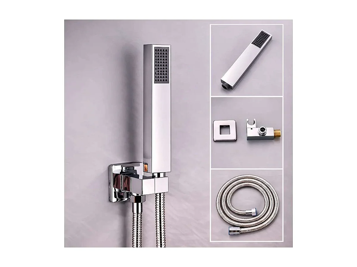 Stross Thermostatischer Wandmontierter Regenduschkopf 565 x 220 mm mit LED-Lichtern