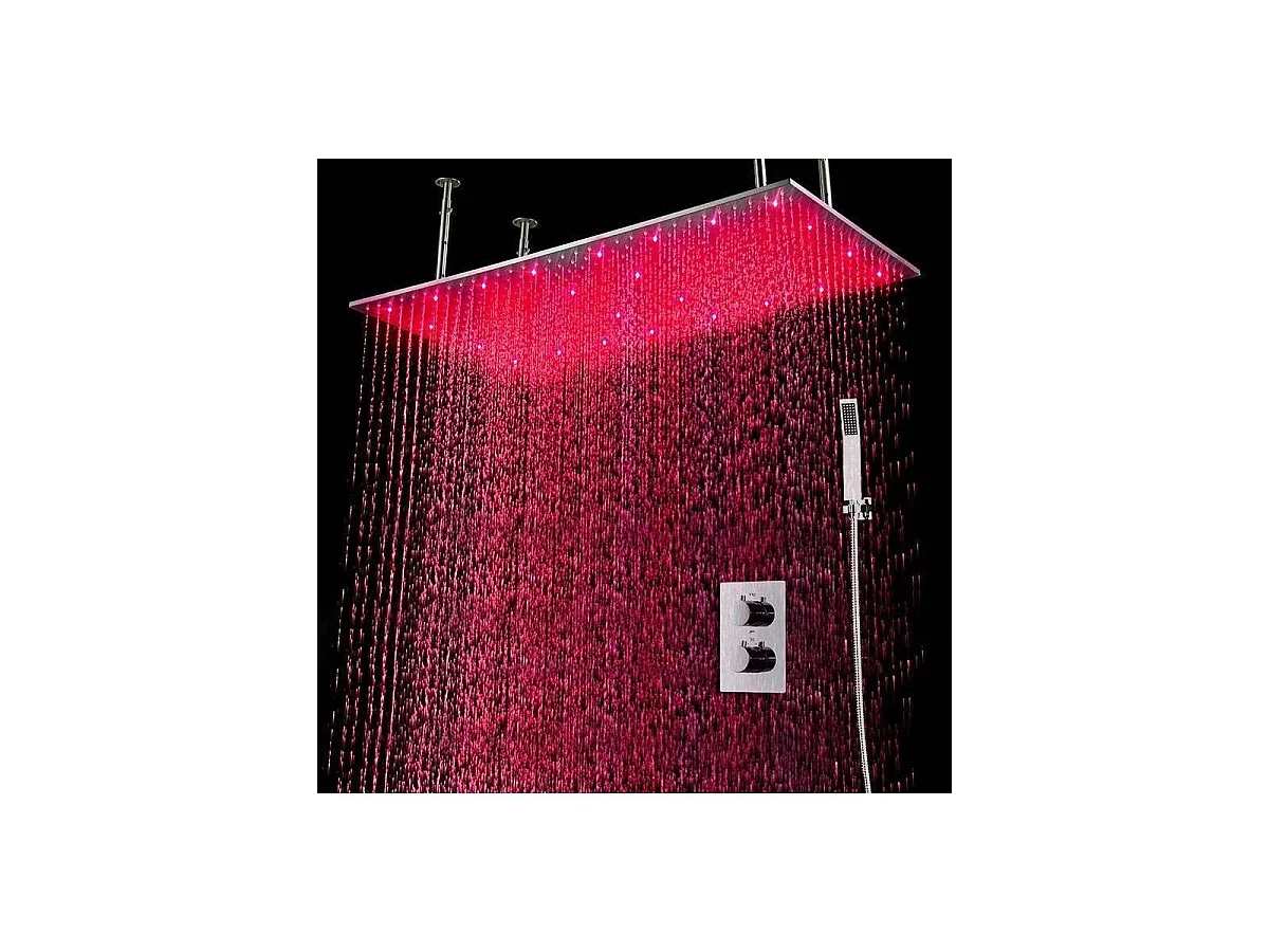 Ultron XXL LED Regenduschkopf 1000 x 500 mm Thermostatische Zusammensetzung | Modernes Design