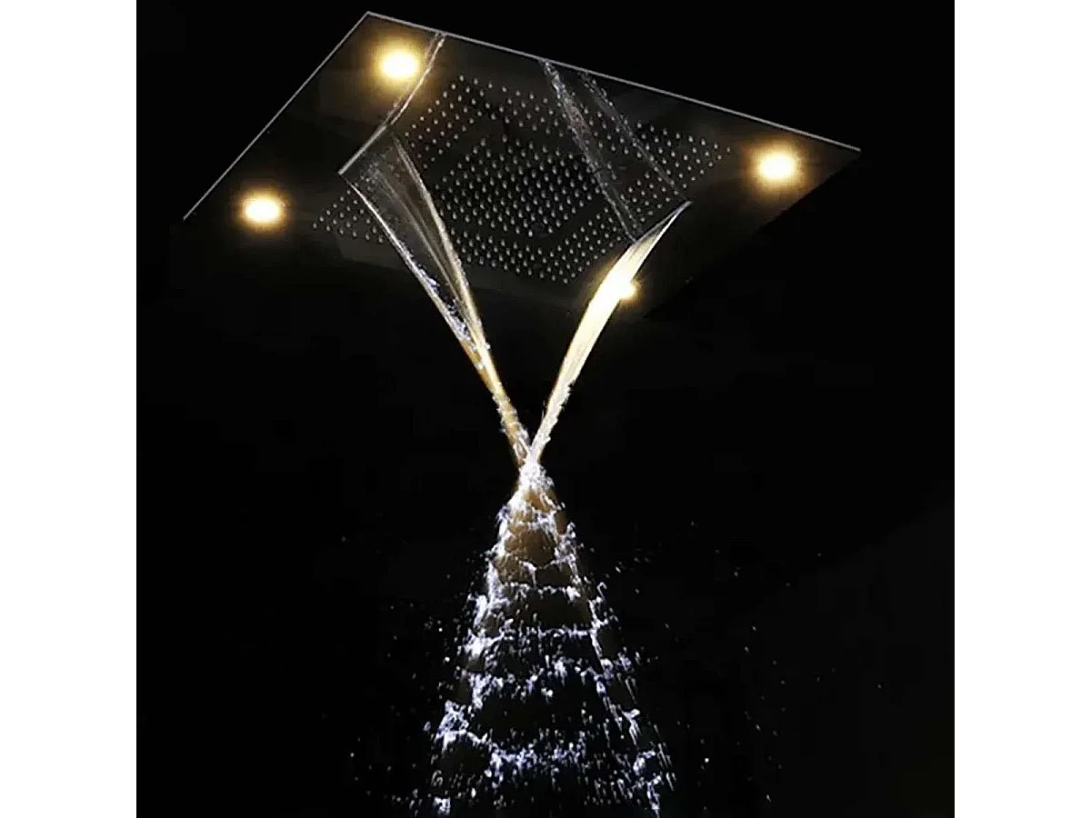 Chuveiro Luxuoso de Chuva 800 x 600 mm com Música Bluetooth LED | Torpedo