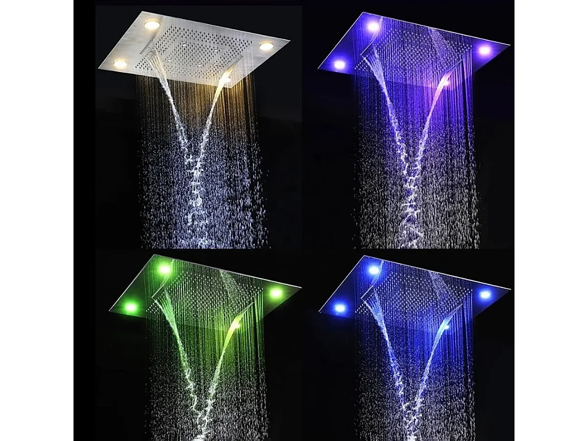 Chuveiro Luxuoso de Chuva 800 x 600 mm com Música Bluetooth LED | Torpedo