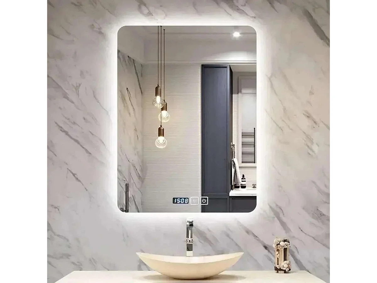 Miroir led de salle de bain sensitif 60 x 80 cm, Galis