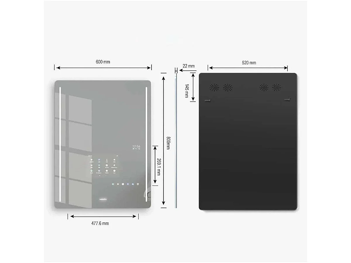 Miroir connecté smart mirror, wifi Bluetooth, Danub