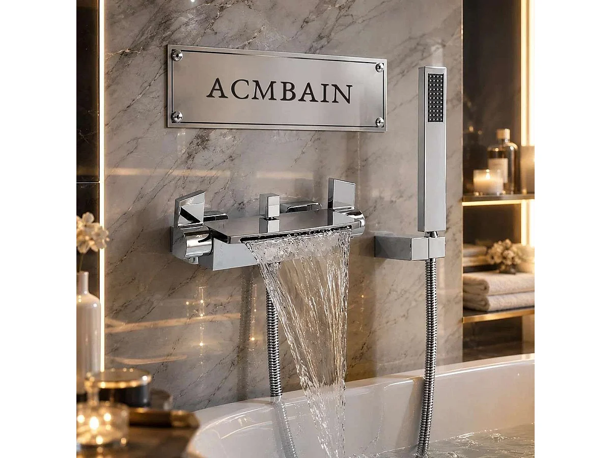 Mitigeur de bain mural chrome, Lorent