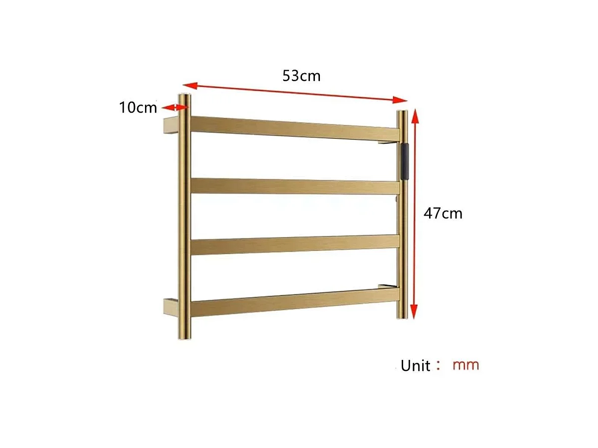 Sèche serviettes électrique 180w doré brossé, Stelar