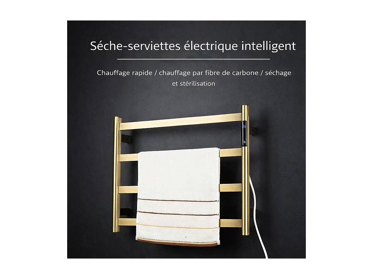 Sèche serviettes électrique 180w doré brossé, Stelar