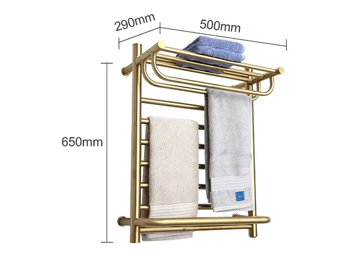 Sèche serviettes électrique 180w doré, Bora