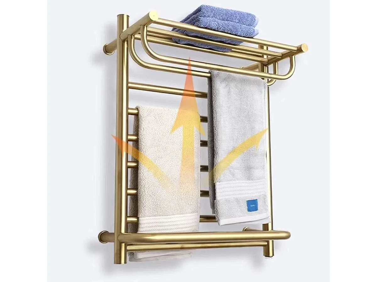 Sèche serviettes électrique 180w doré, Bora