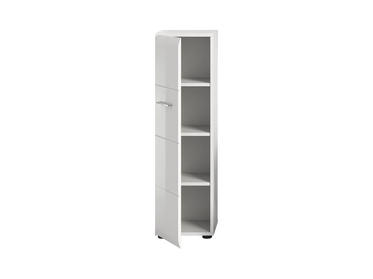 Ice armoire de salle de bain 1 porte blanc brillant, blanc.