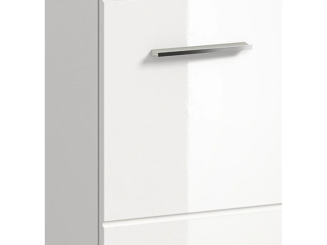 Ice armoire de salle de bain 1 porte blanc brillant, blanc.