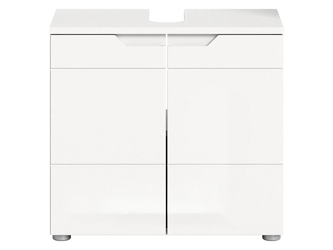 Solero wastafel 2 deuren wit hoogglans, wit.