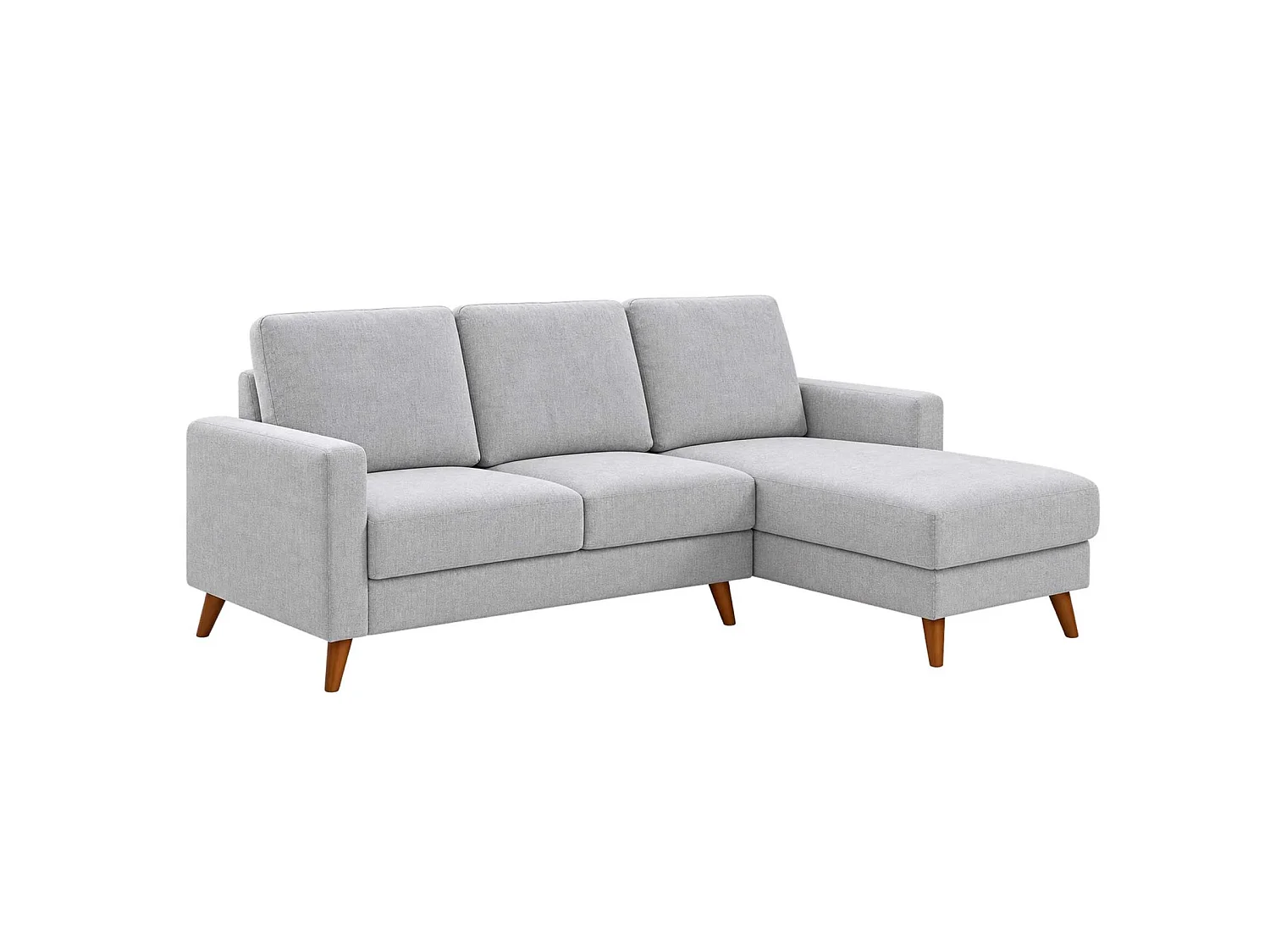 Jasper Light Grey Universal Corner Sofa Reversible Chaise Woven Fabric