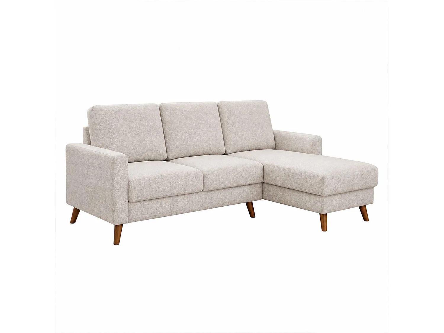 Jasper Beige Universal Corner Sofa Reversible Chaise Woven Fabric