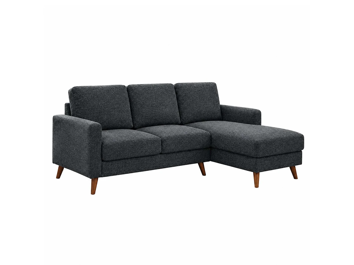 Jasper Dark Grey Universal Corner Sofa Reversible Chaise Woven Fabric