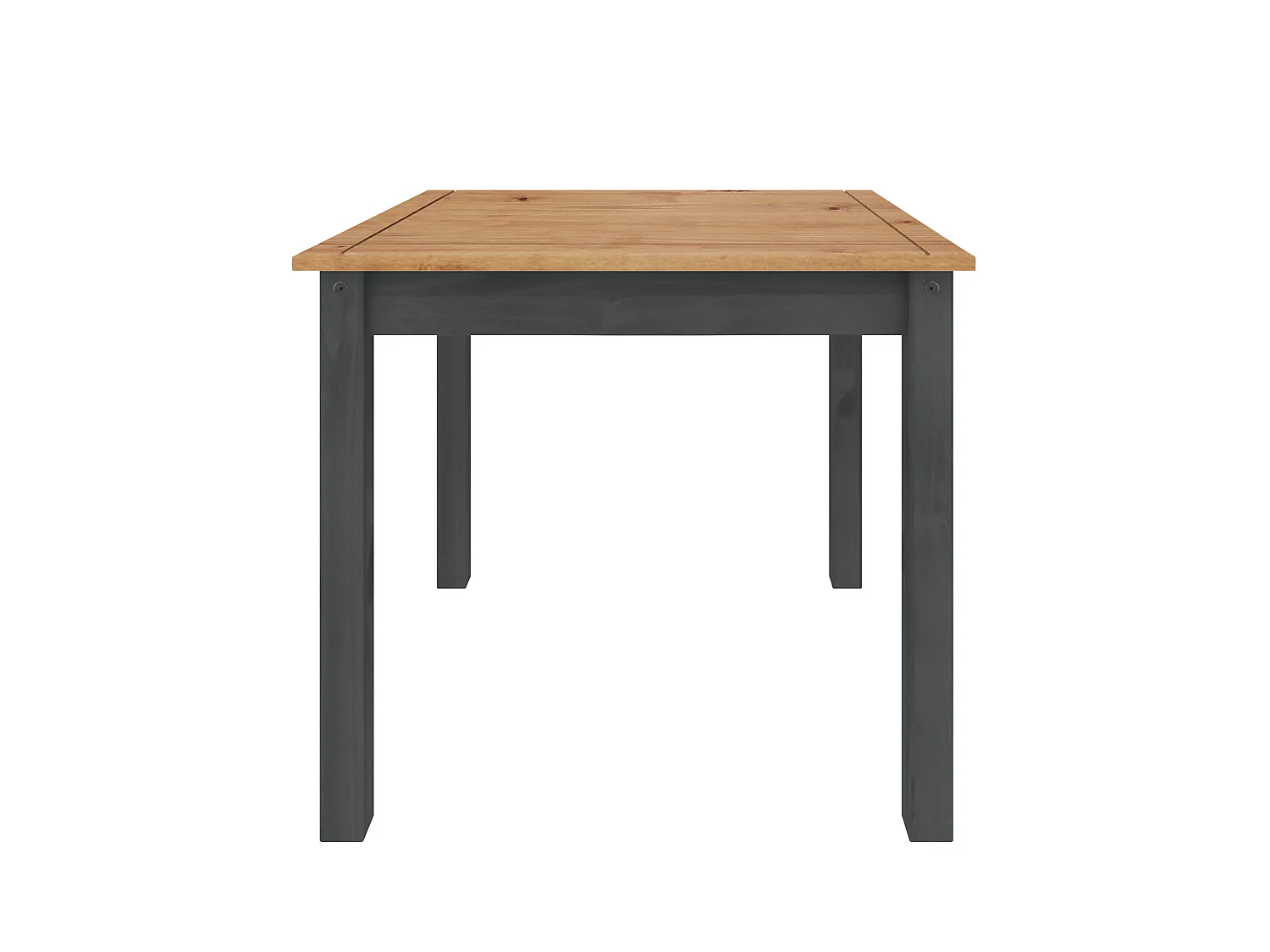 Mercers Furniture Corona Charcoal Rio Dining Set Table 2 Chairs Square Small Kitchen Solid Wood Mexican Pine Dark Grey