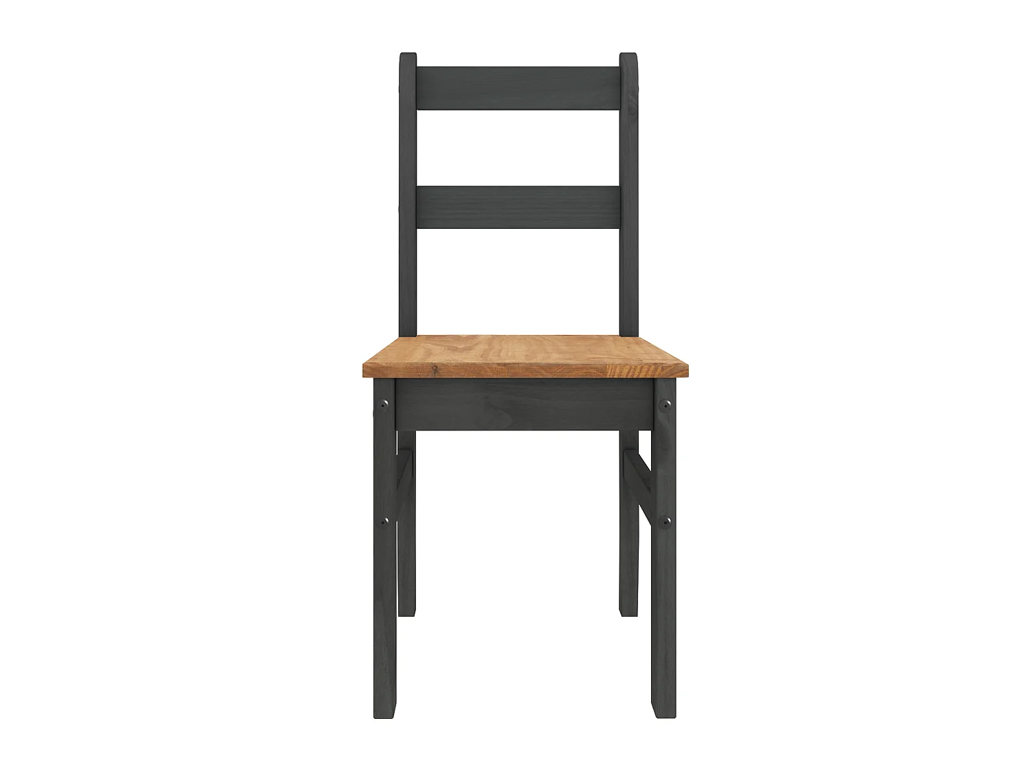 Mercers Furniture Corona Charcoal Rio Dining Set Table 2 Chairs Square Small Kitchen Solid Wood Mexican Pine Dark Grey