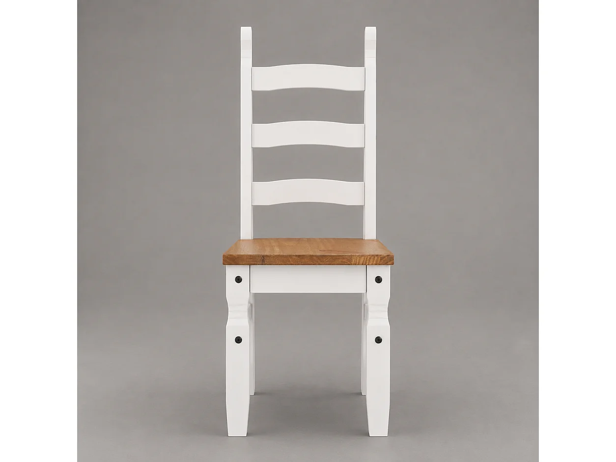 Mercers Furniture Corona White 6'0" Dining Table & 6 Chairs Set Solid Wood Mexican Pine Wooden Kitchen