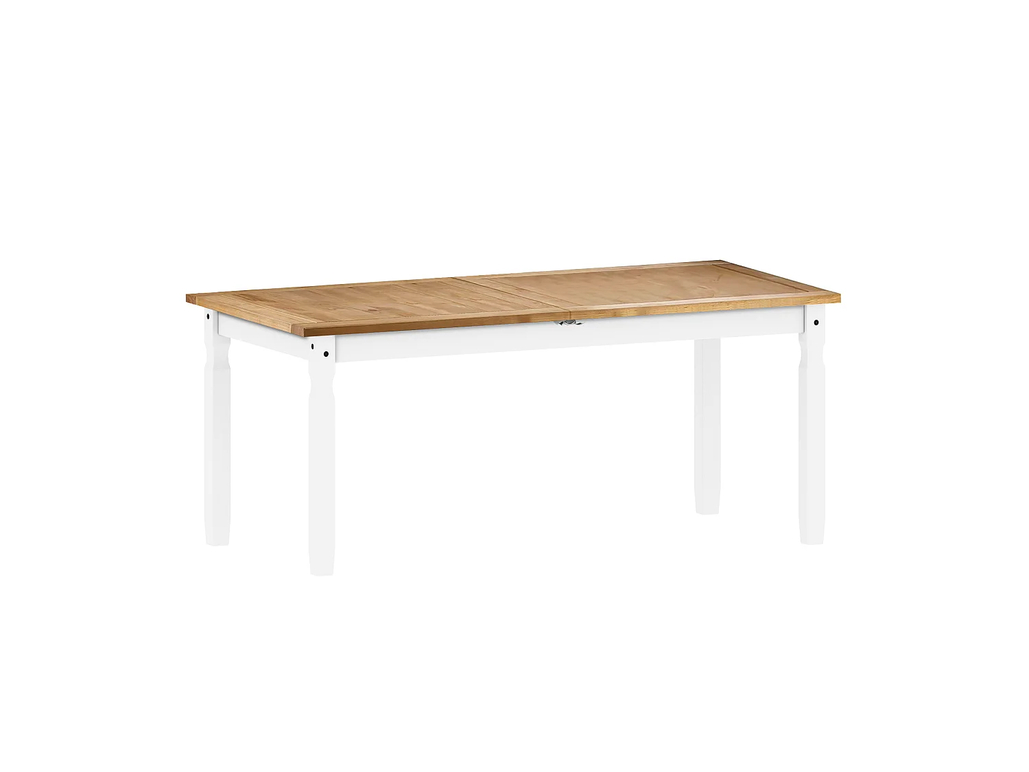 Mercers Furniture Corona White Large Extending Table & 6 Chairs Set Solid Wood Mexican Pine Wooden Kitchen