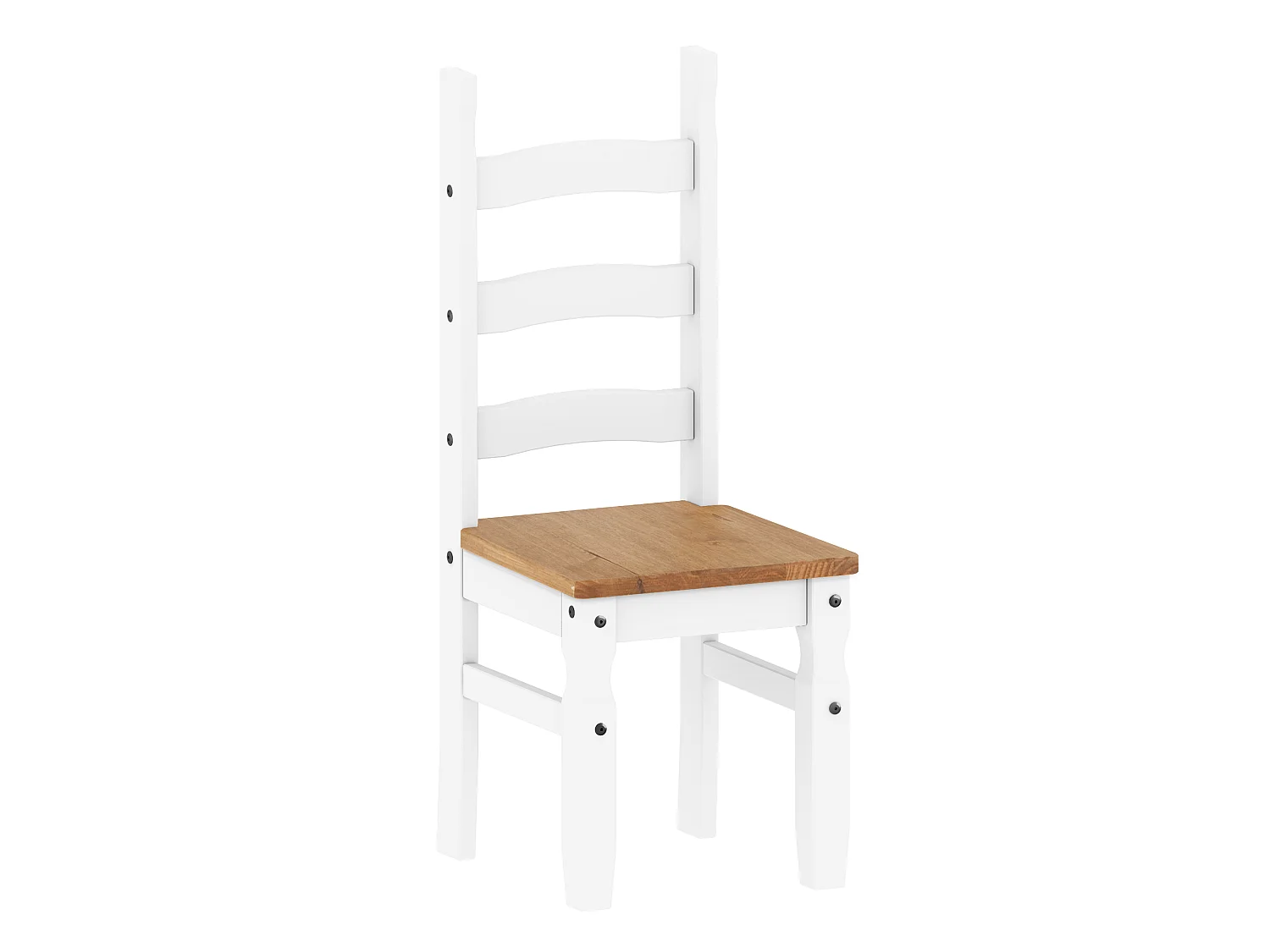 Mercers Furniture Corona White Large Extending Table & 6 Chairs Set Solid Wood Mexican Pine Wooden Kitchen