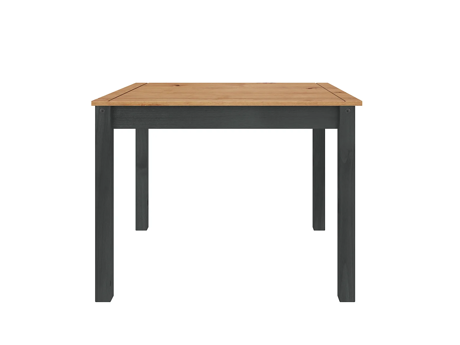 Mercers Furniture Corona Charcoal Budget Dining Set Table 4 Chairs Set Small Kitchen Solid Wood Mexican Pine Wooden Dark Grey
