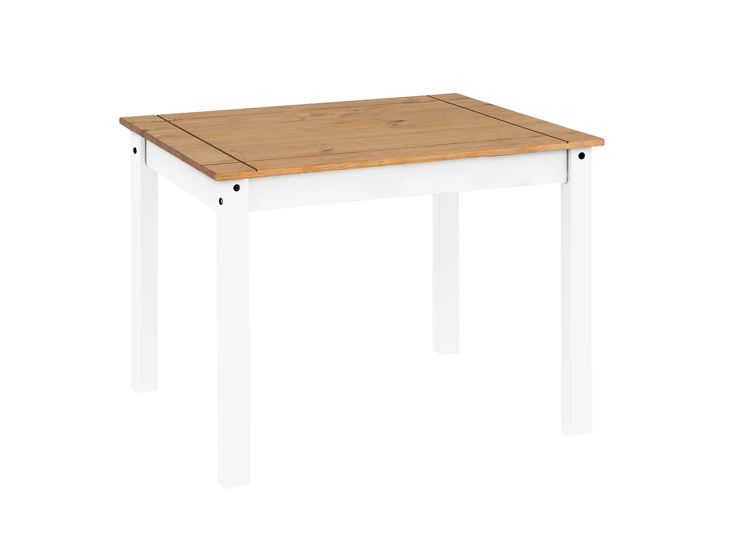 Mercers Furniture Corona White Budget Dining Set Table 4 Chairs Set Solid Wood Mexican Pine Wooden Small Kitchen