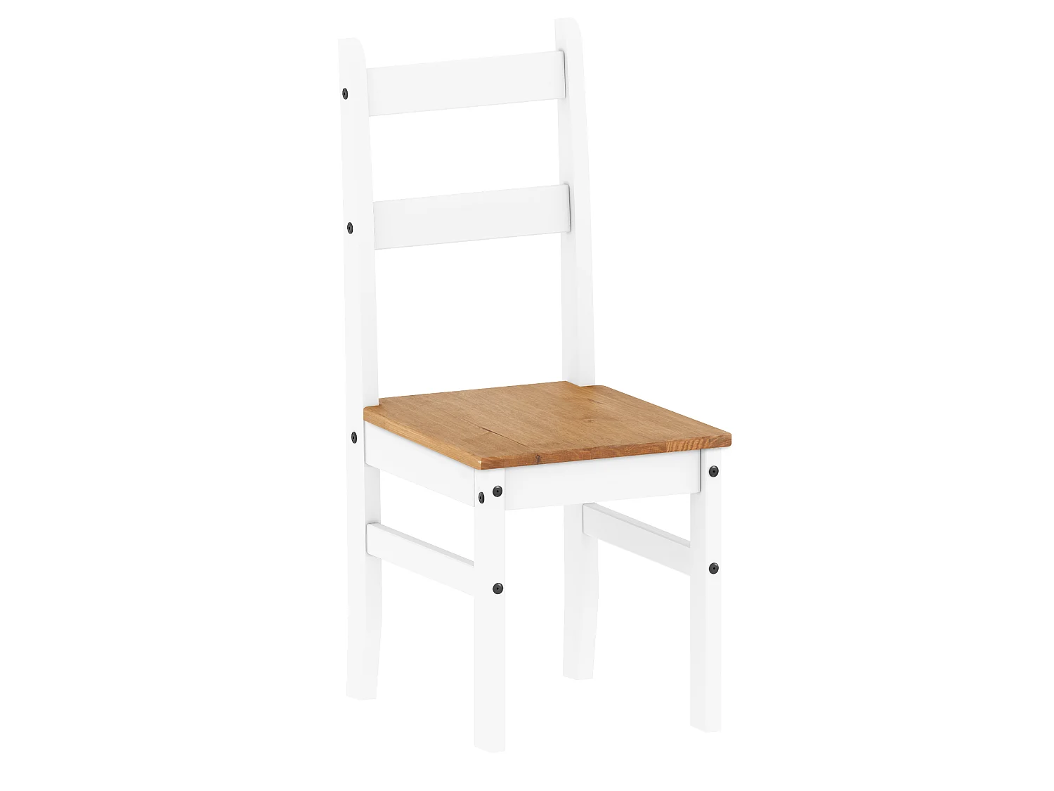 Mercers Furniture Corona White Budget Dining Set Table 4 Chairs Set Solid Wood Mexican Pine Wooden Small Kitchen