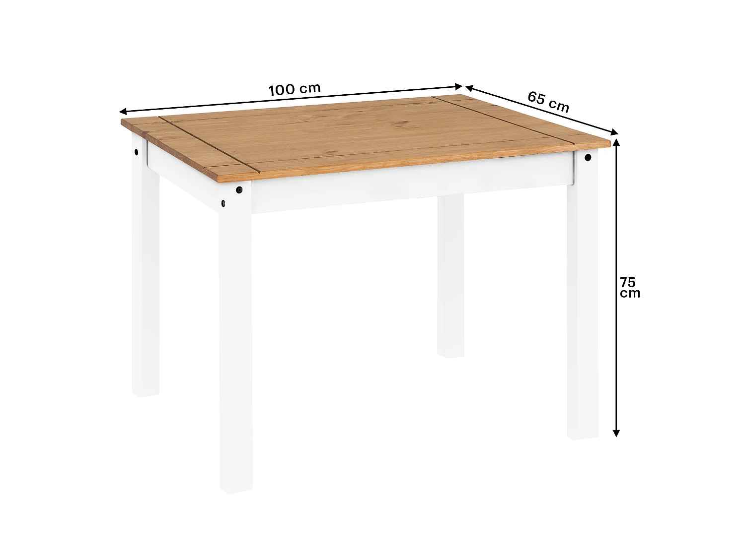 Mercers Furniture Corona White Budget Dining Set Table 4 Chairs Set Solid Wood Mexican Pine Wooden Small Kitchen