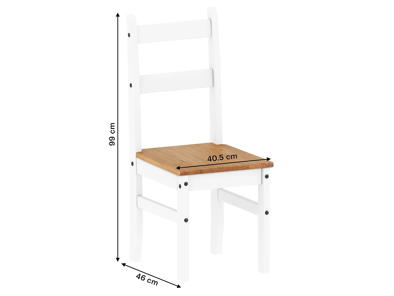 Mercers Furniture Corona White Budget Dining Set Table 4 Chairs Set Solid Wood Mexican Pine Wooden Small Kitchen