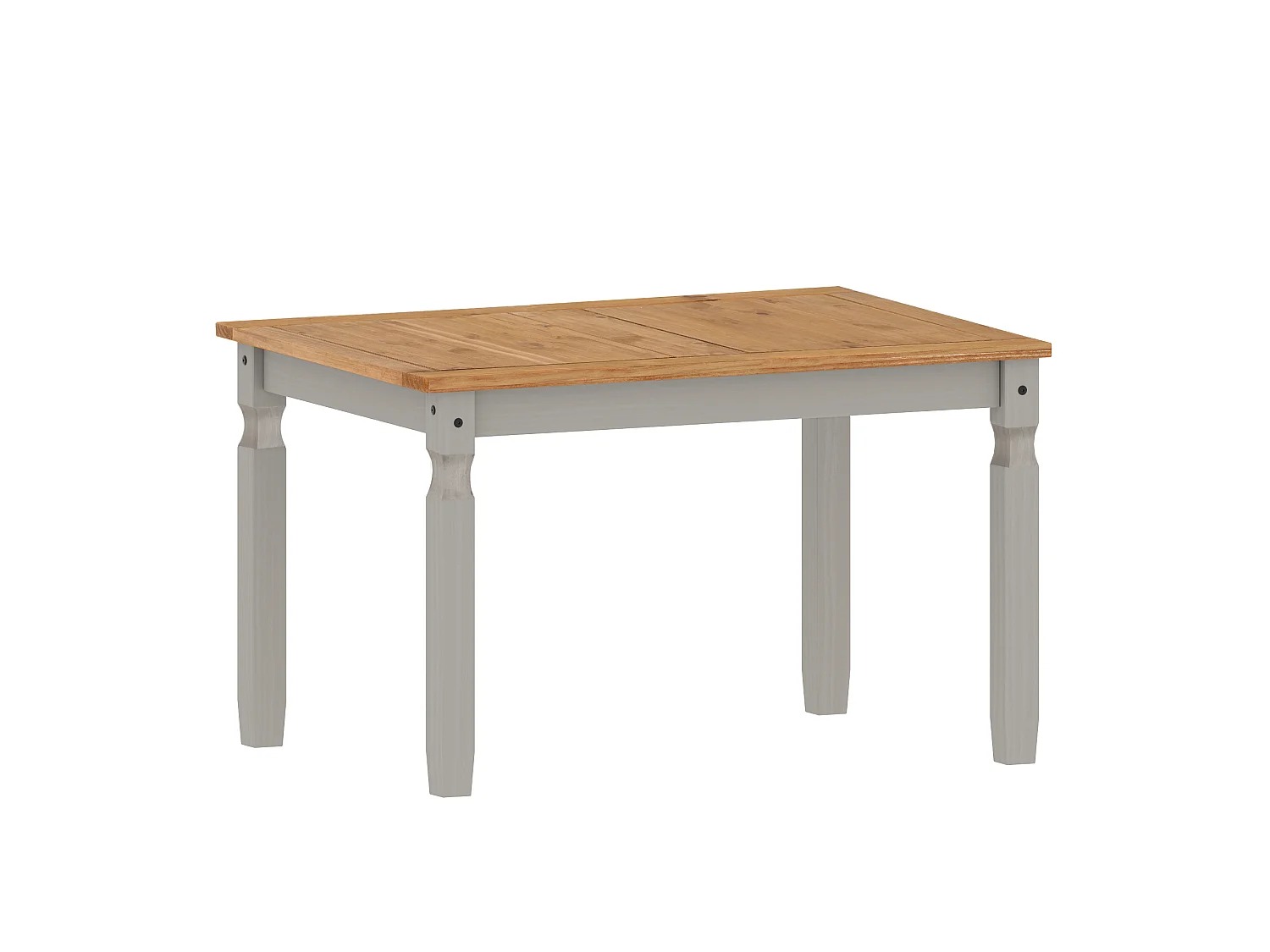 Mercers Furniture Corona Grey Wax 4'0 Dining Table Solid Wood Pine Wooden Kitchen with Mexican Styling