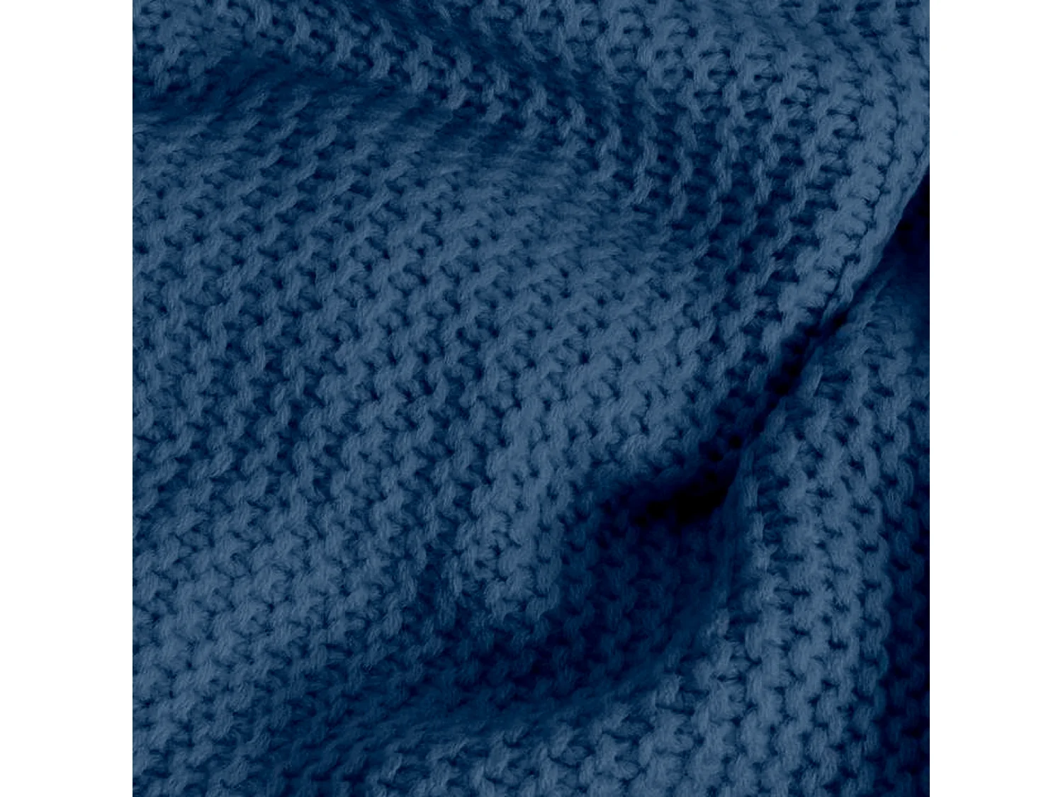 Couverture plaid bleu saphir 130x170cm TRICOVA - SACASA