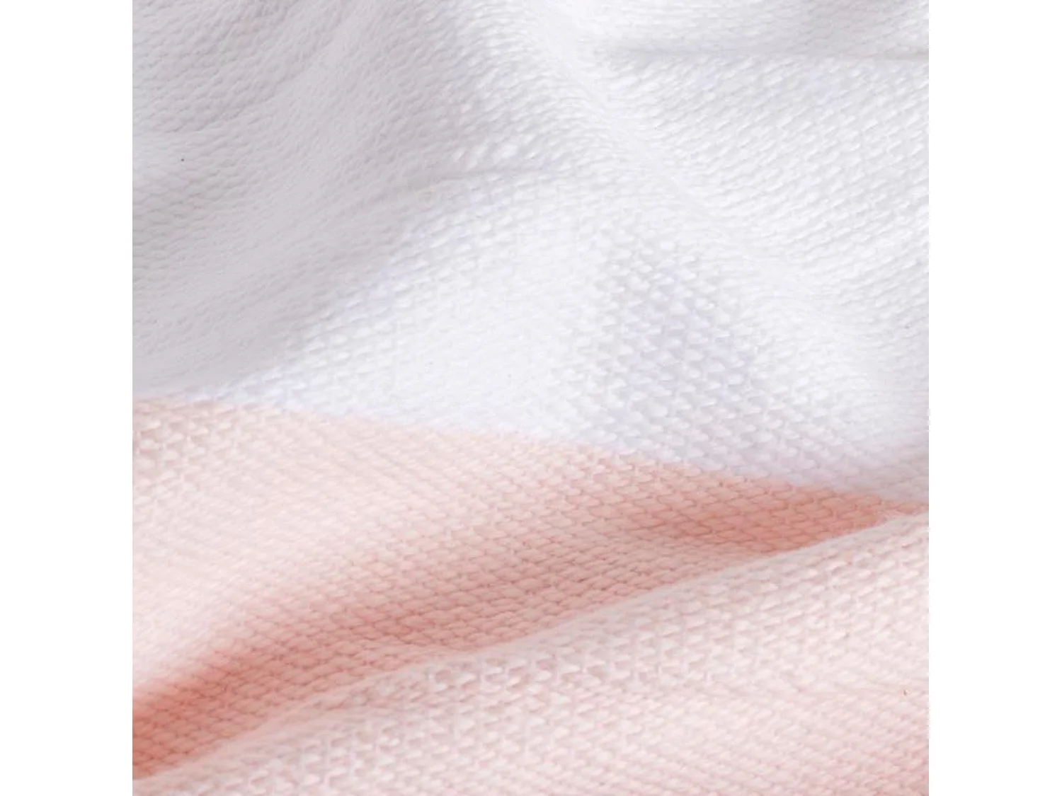 Couverture plaid 100% coton rose pâle avec pompons 130x170cm SLAVANN - SACASA