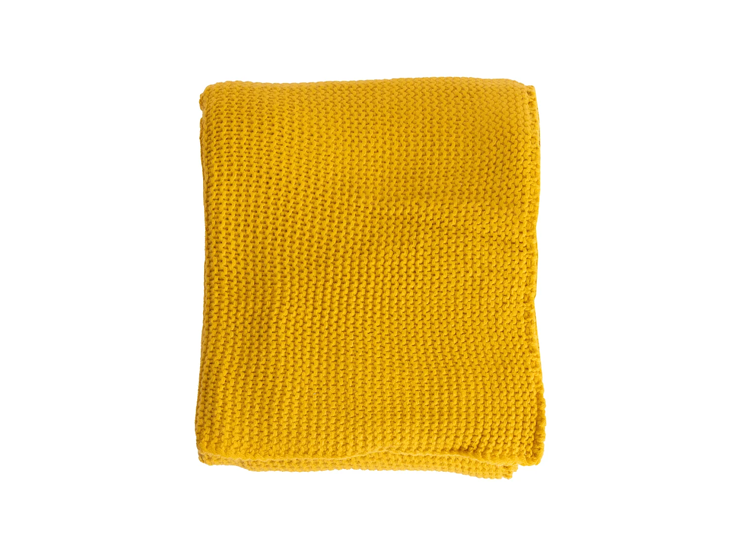 Plaid jaune en maille 130 × 170 cm – TRICOVA - SACASA