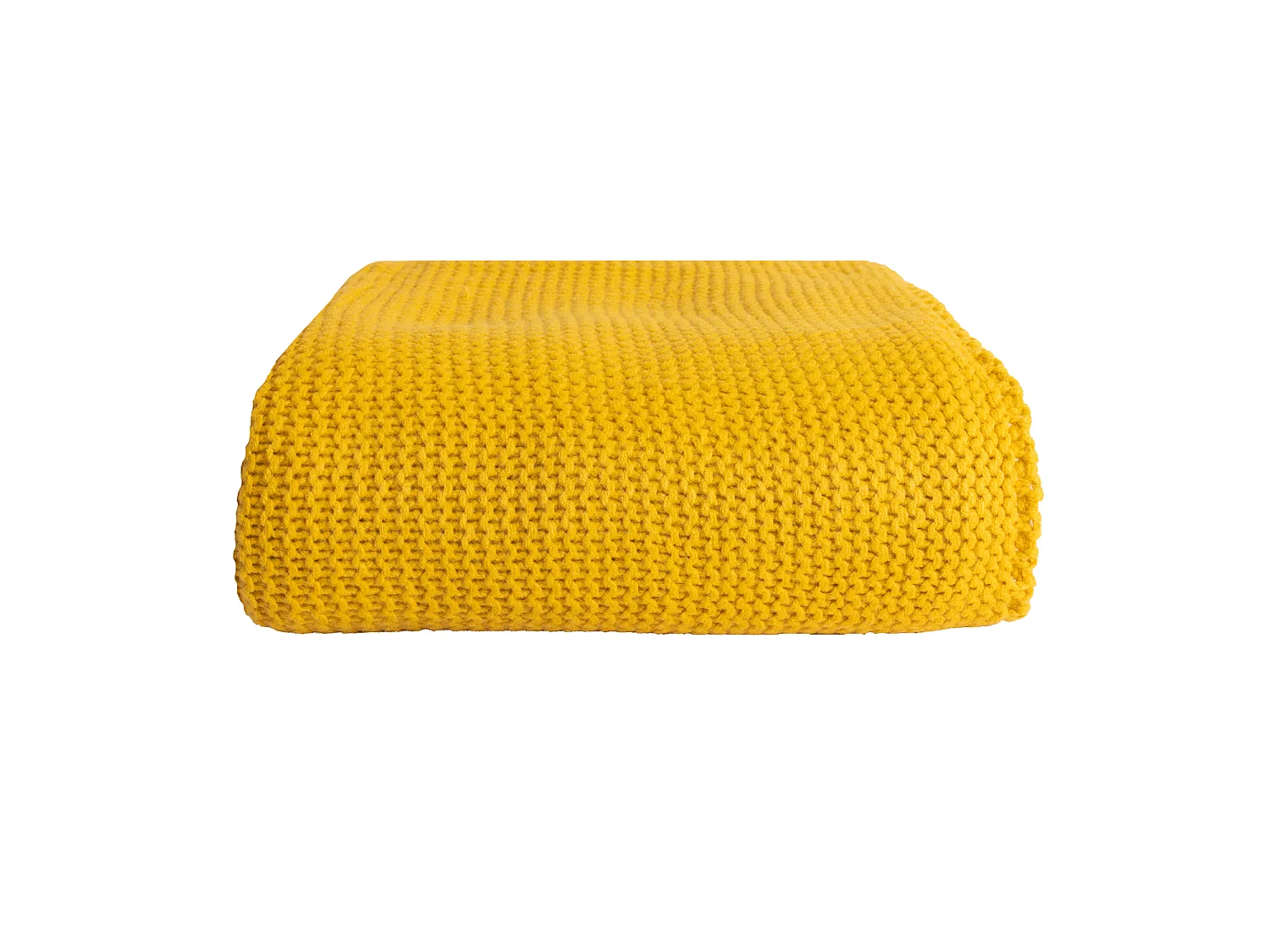 Plaid jaune en maille 130 × 170 cm – TRICOVA - SACASA
