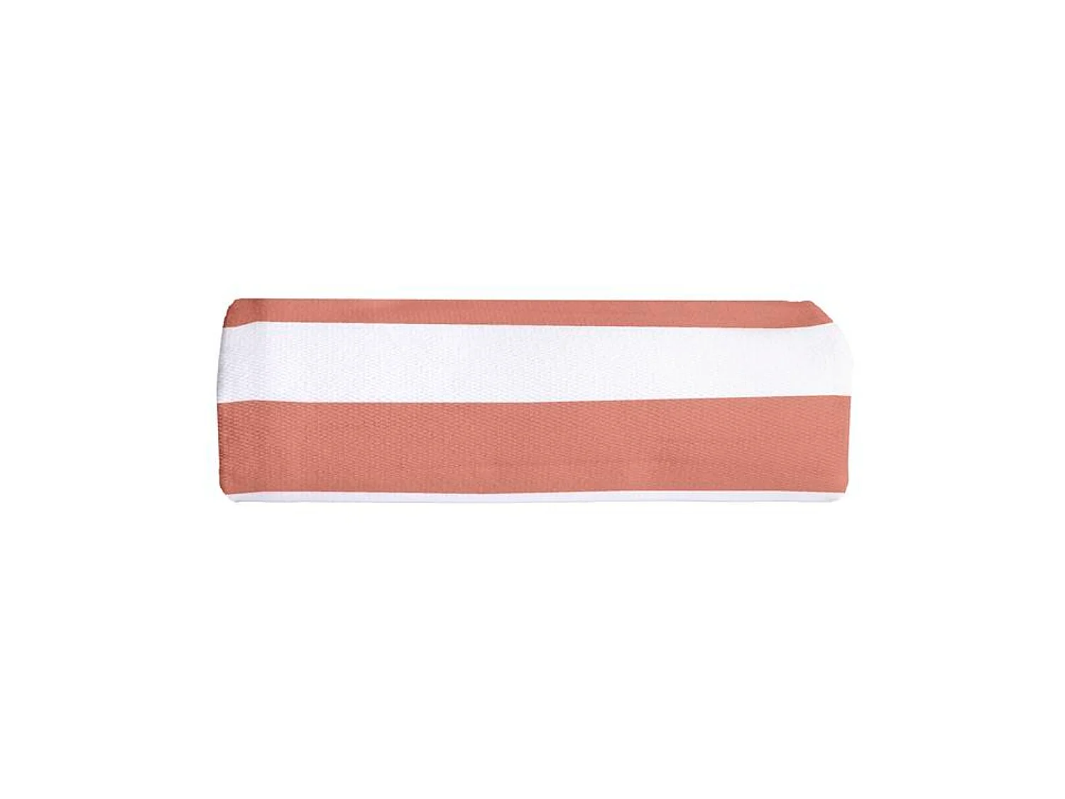 Couverture plaid 100% coton rose saumon avec pompons 130x170cm SLAVANN - SACASA