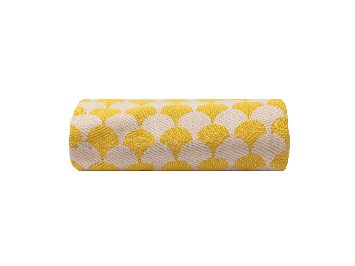 Plaid jaune et blanc avec franges 130x170cm DROP - SACASA
