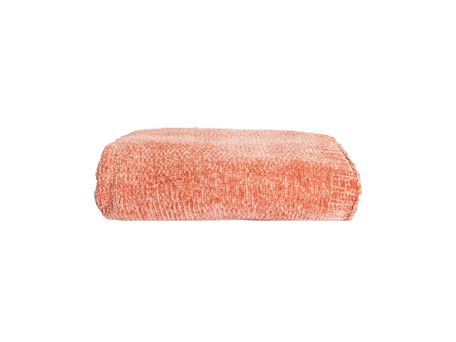 Couverture plaid rose saumon 130x170cm SAVORA - SACASA
