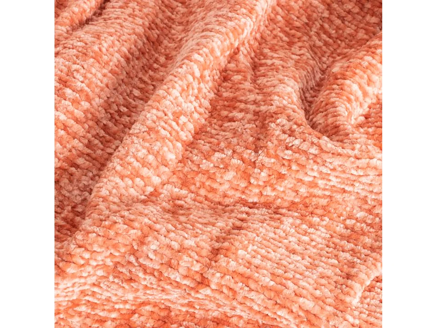 Couverture plaid rose saumon 130x170cm SAVORA - SACASA