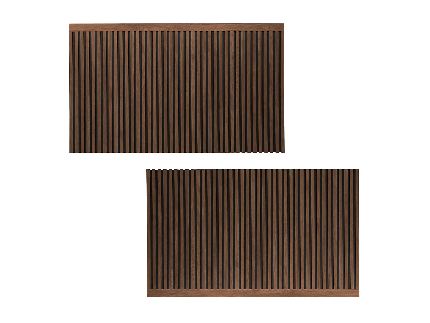 Tête de lit décor bois tasseaux décoratifs 160cm noyer - Heddo