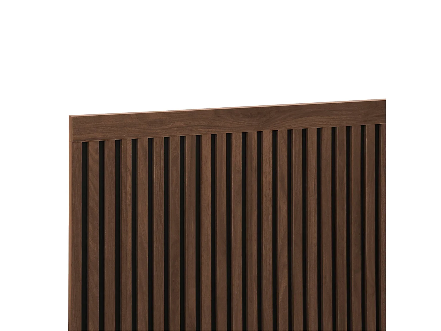 Tête de lit décor bois tasseaux décoratifs 160cm noyer - Heddo