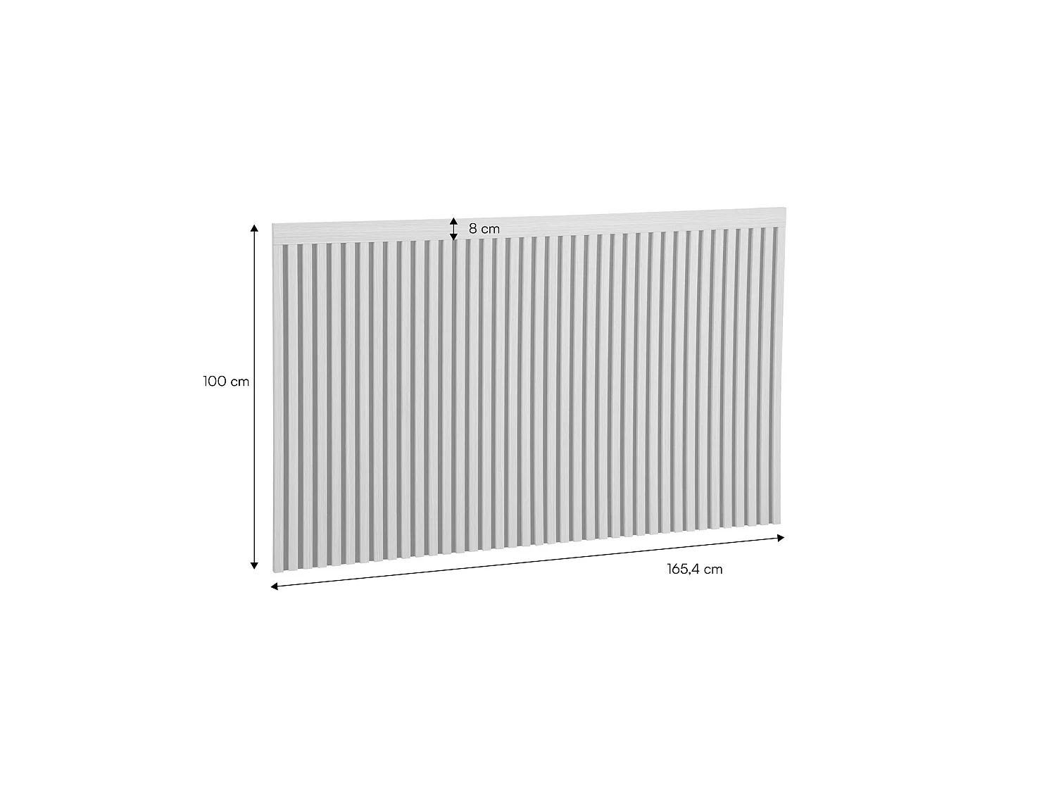 Tête de lit décor bois tasseaux décoratifs 160cm noyer - Heddo