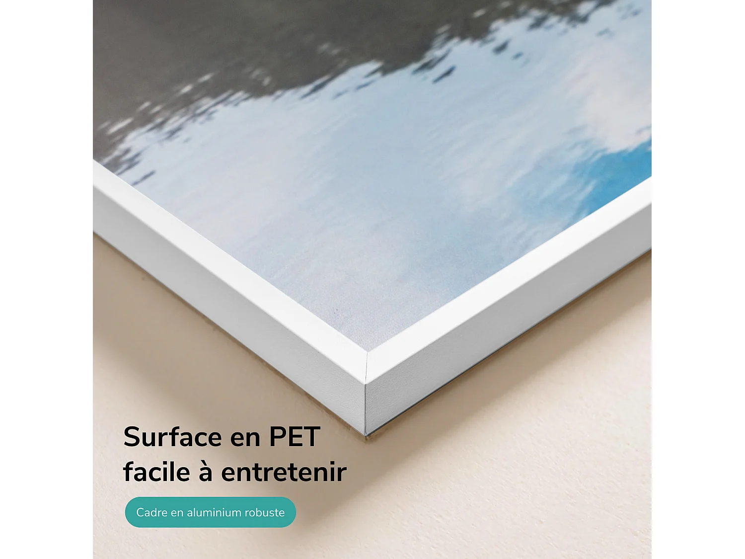 EMKE Radiateur Infrarouge 1200W, Panneau Chauffant Décoratif Mural 119,5x59,5cm, Thermostat WiFi Connecté,